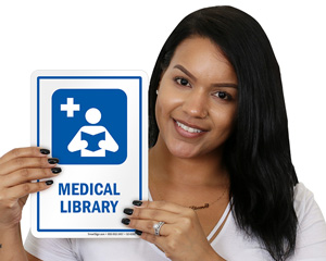 Medical Library Door Sign