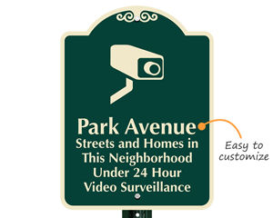 Neighborhood surveillance sign