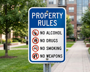 Community & Property Rules Signs