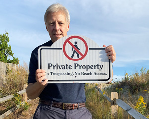 No beach access sign