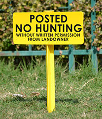 No Hunting without Permission Signs