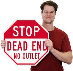 No Outlet Street Signs