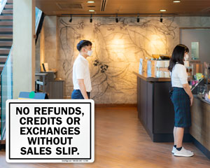 No Refund Store Payment Sign