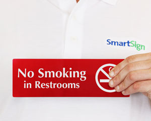 No Smoking in Restroom Signs