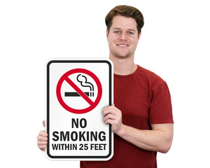 No Smoking Within 25 Feet Signs