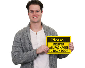 Package Delivery Signs