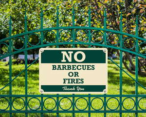 No Barbecues Sign