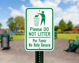 Keep Playground Clean Signs
