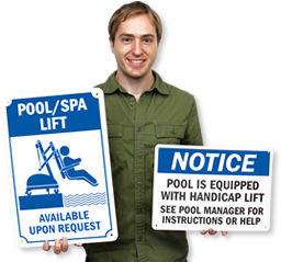 Pool Lift Signs