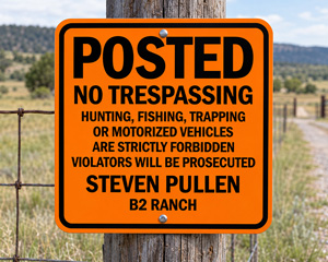 Posted & Hunting Signs