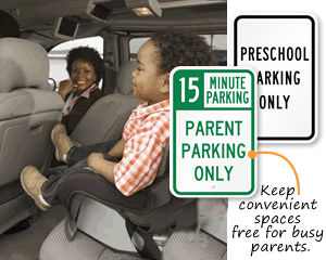 Preschool Parking Signs