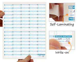 Preventive Maintenance Write-On Label