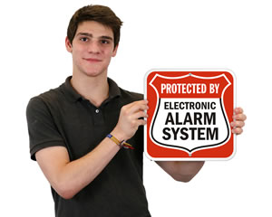 Protected By Electronic Alarm System Sign