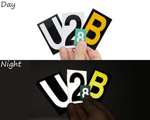 Reflective house number stickers