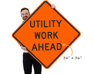 Road work sign