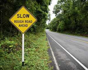 Slow Rough Road Sign