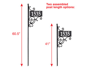 Two assembled post length option