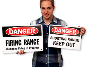 Shooting Range Signs