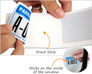 Front and inside Stick of the window