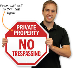 STOP - Private Property Signs