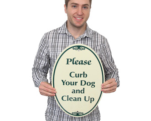 Designer Dog Poop Sign