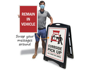 Wait In The Car Signs