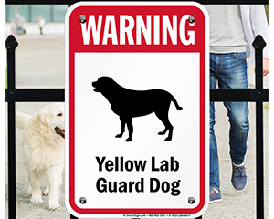 Warning dog breed signs