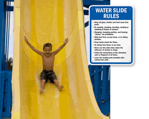 Water Slide Rules Signs