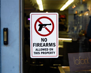 No Firearms Signs