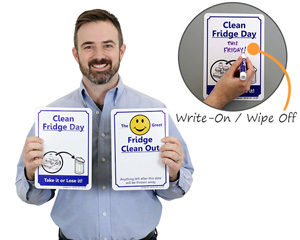 Fridge Clean Sign