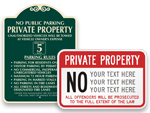 Custom Property Policy Signs