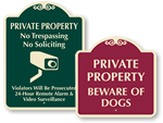 Designer Private Property Signs