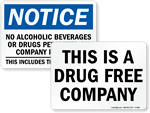 Drug-Free Workplace Signs