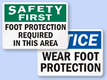 Foot Protection Signs