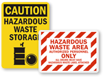 Hazardous Waste Storage Signs