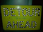 Old Detour Signs