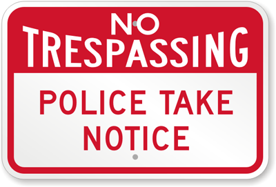 police sign trespassing notice take signs trespass search mysecuritysign powers trinidad tobago horizontal