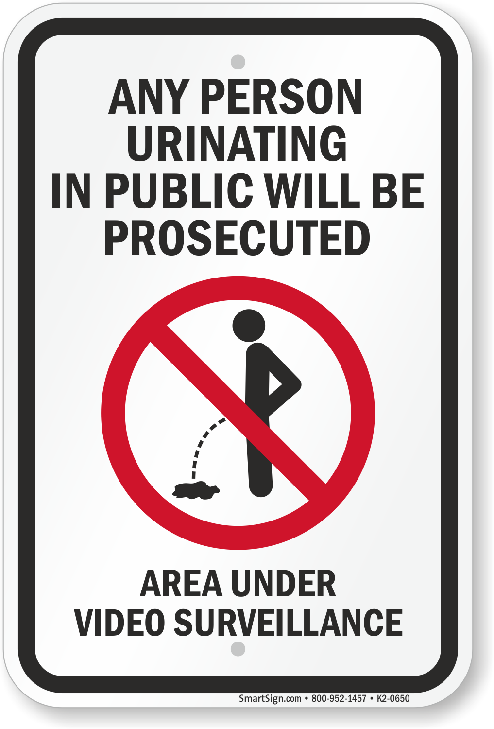 No Urinating In Public Signs