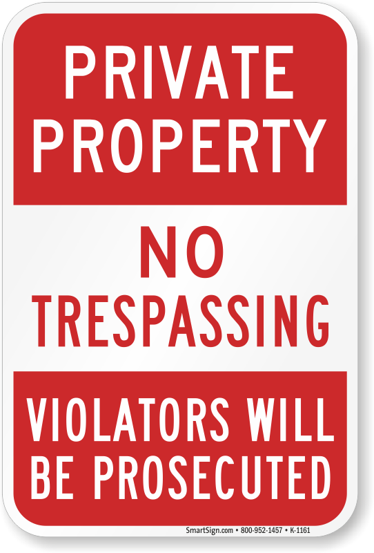 Printable No Trespassing Signs Brennan 2738