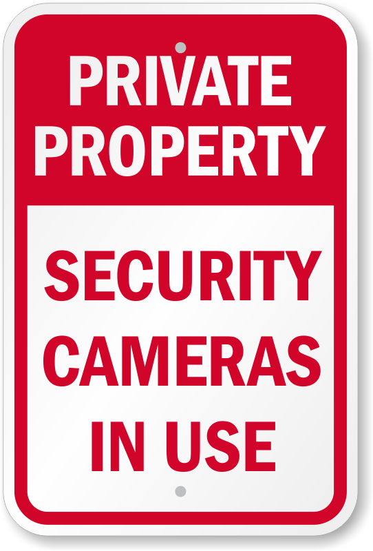 Security Camera in use табличка для печати. Property Security. Private property. Security sign. Public property