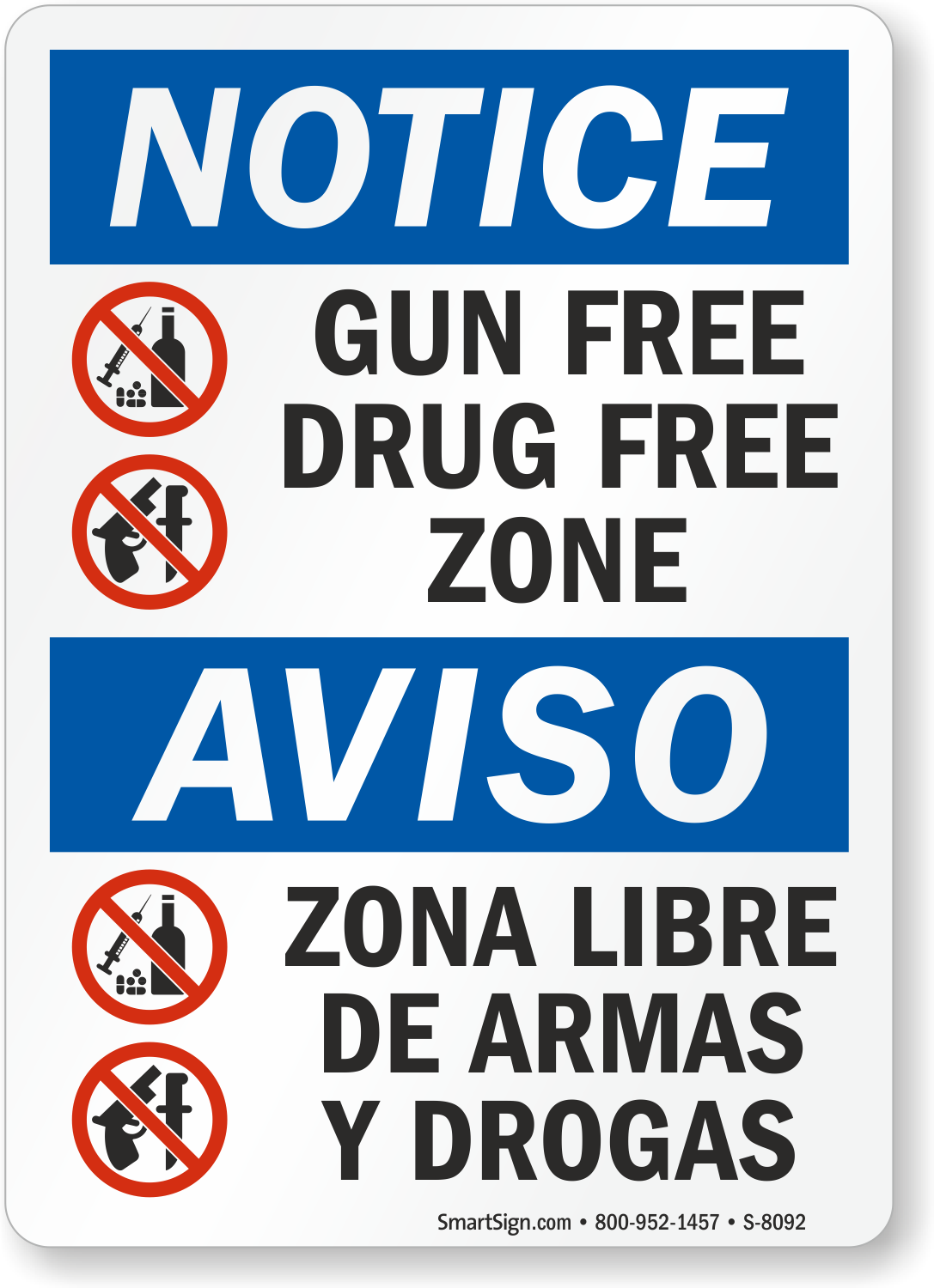 Drug Free Area Signs | Drug Free Zone Signs