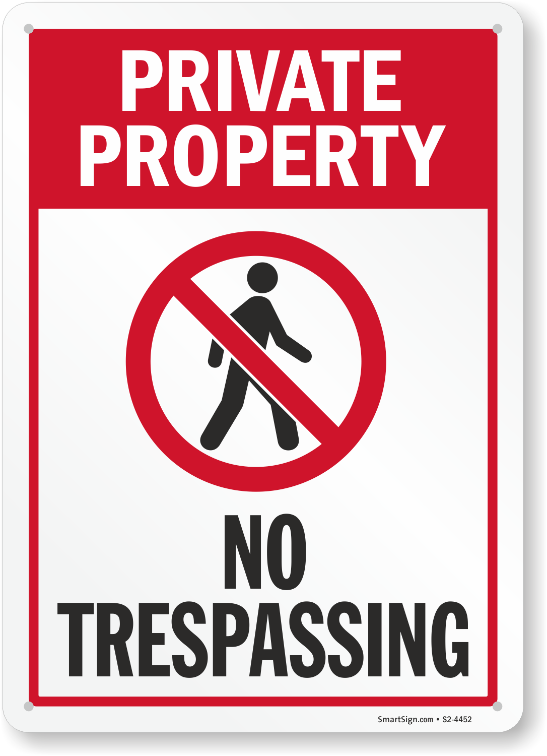 Private Property No Trespassing Telegraph
