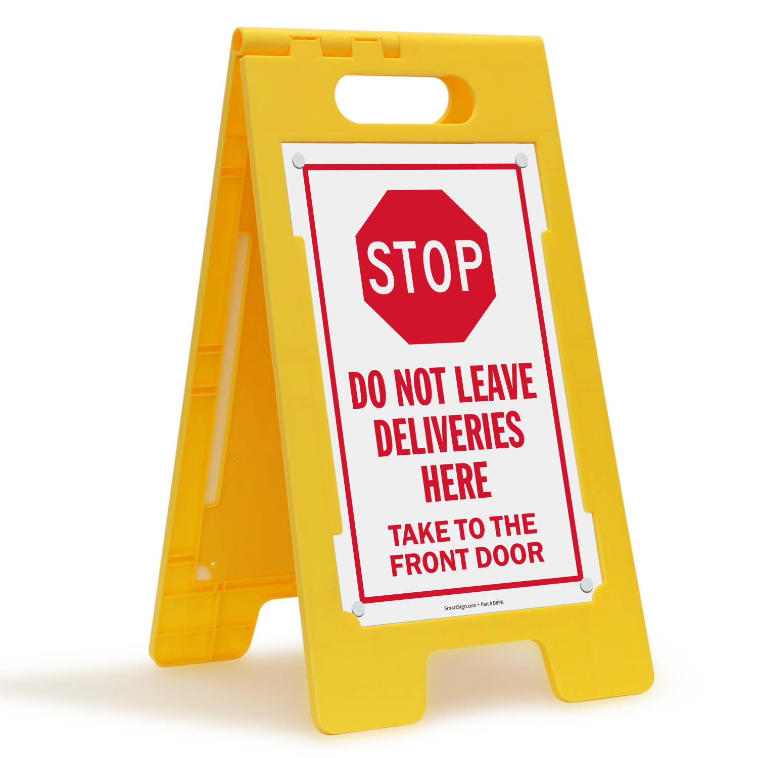 STOP DO NOT LEAVE PACKAGES OUTSIDE OF THIS DOOR Metal Aluminum composite sign