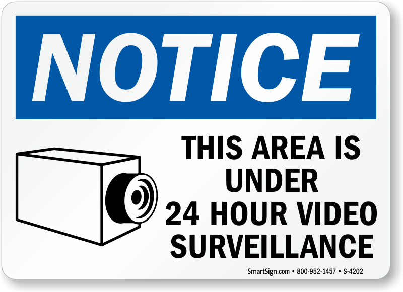 Area Under Surveillance Signs  Signs Ship Free