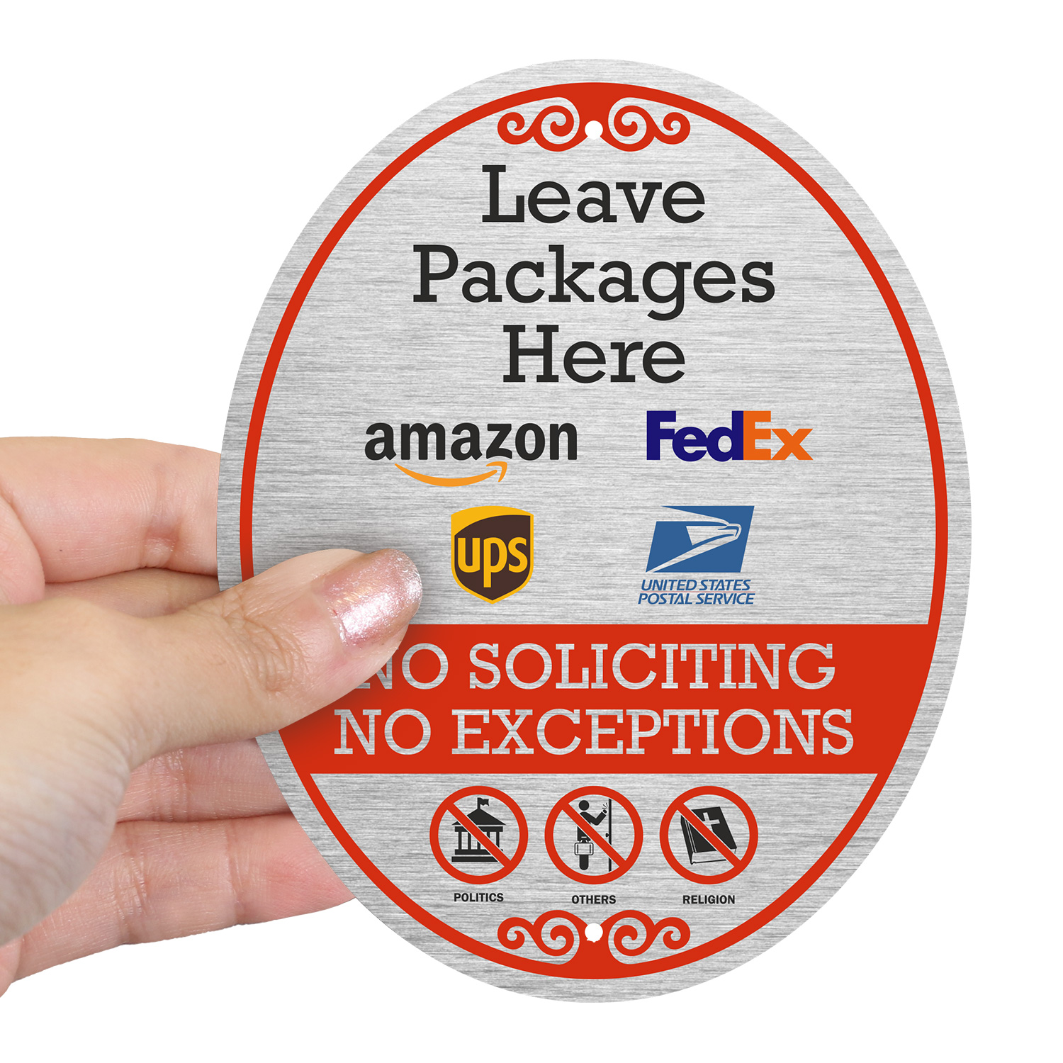 Leave Packages Here No Soliciting No Exceptions Door Sign Leave Packages Here No Soliciting No Exceptions Door Sign