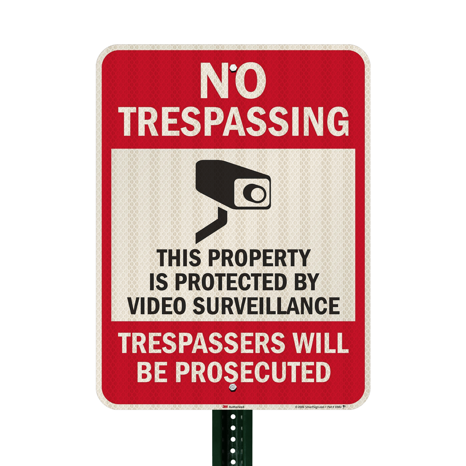 UV Protected & Waterproof 10.5 x 8 Inches 0.40 Aluminum Sign Indoor Outdoor with Screws and Zips 4-Pack Video Surveillance Sign Enlarge Version No Trespassing Metal Reflective Warning Sign