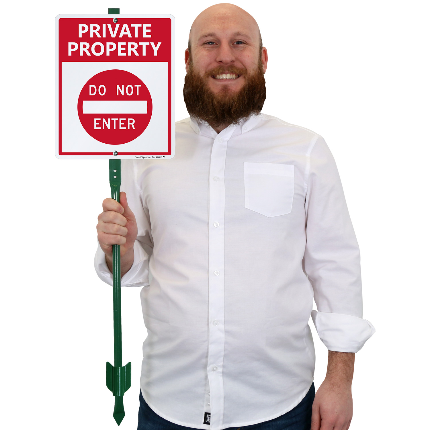 thumbnail interactive-video image 1 of Custom Aluminum Private Easement Sign – Do Not Enter, Keep Out, Road Warning 1 of 5