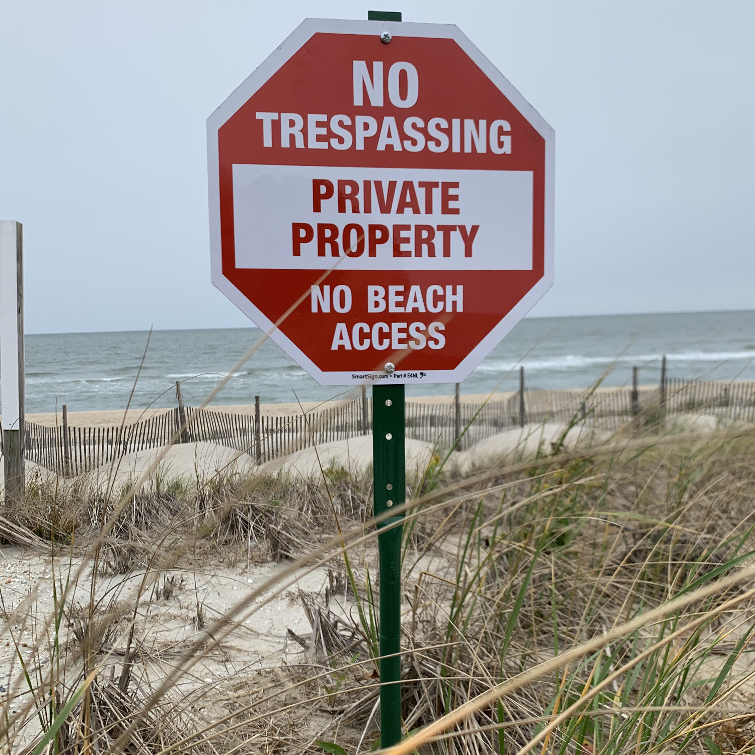 Private Property No Beach Access Sign & Stake Kit for Yard, SKU: K2-5214