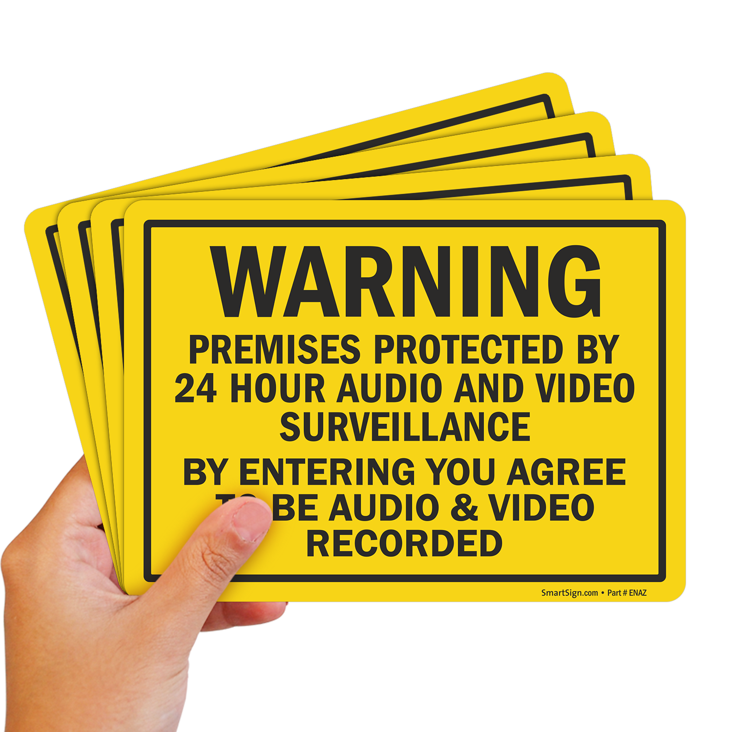 Details about   Warning Premises under 24 Hr Audio Video Surveillance home security cctv Signs 