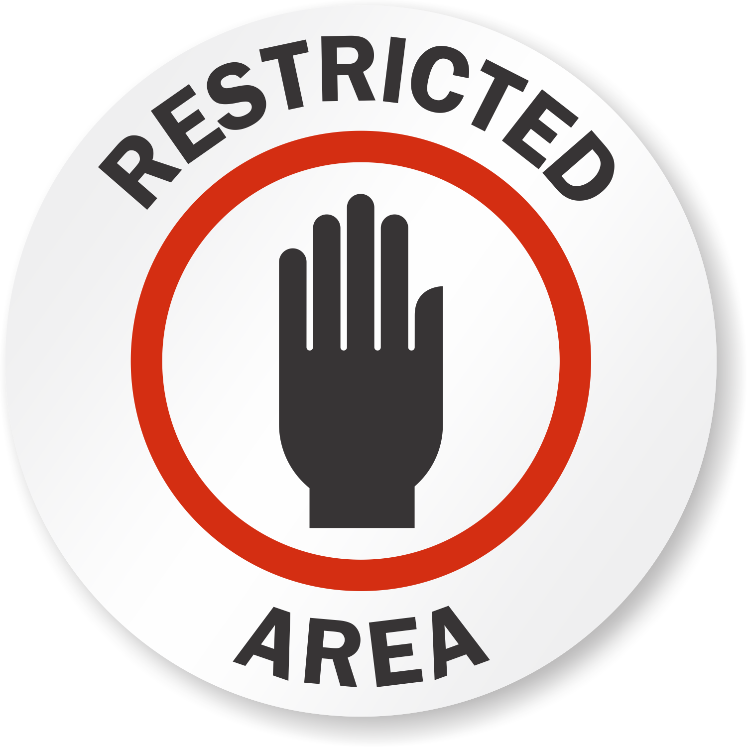 Restricted Area Adhesive Floor Sign Sku Sf 0063
